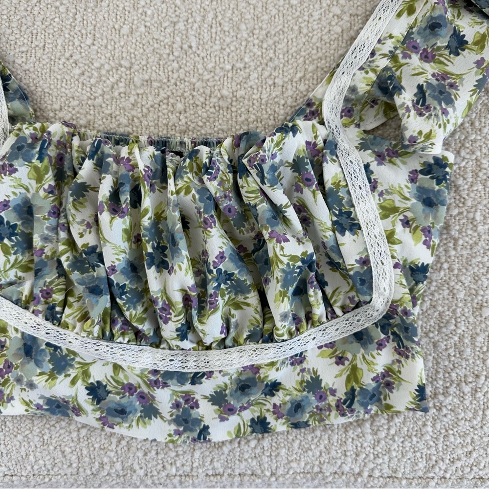 SET: Forever 21 Floral Print Crop Top & Maxi Skirt - Picture 12 of 16